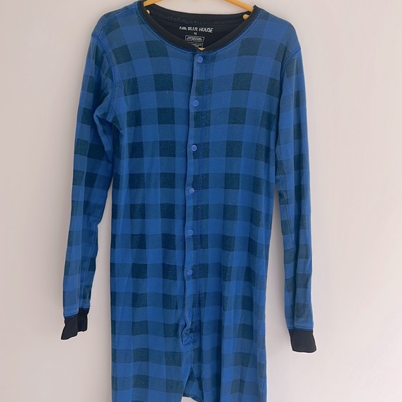 Little Blue House by Hatley Kid's Union Suit Pajamas Sz 10 - Picture 2 of 7
